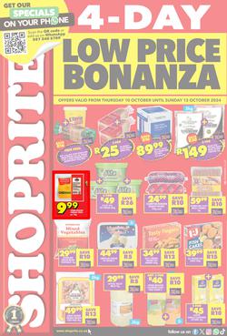 Shoprite KwaZulu-Natal : Low Price Bonanza (10 October - 13 October 2024), page 1
