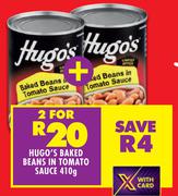 Hugo's Baked Beans In Tomato Sauce-For 2 x 410g