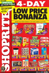 Shoprite KwaZulu-Natal : Low Price Bonanza (18 July - 21 July 2024)