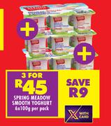 Spring Meadow Smooth Yoghurt-For 3 x 6 x 100g