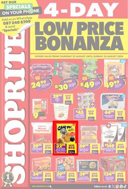 Shoprite KwaZulu-Natal : Low Price Bonanza (22 August - 25 August 2024), page 1