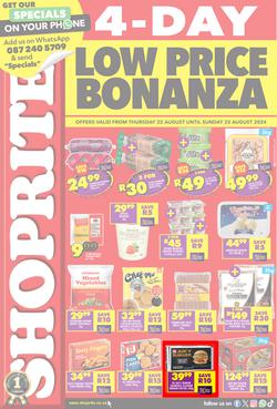 Shoprite KwaZulu-Natal : Low Price Bonanza (22 August - 25 August 2024), page 1