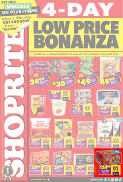 Shoprite KwaZulu-Natal : Low Price Bonanza (22 August - 25 August 2024), page 1