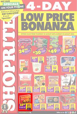 Shoprite KwaZulu-Natal : Low Price Bonanza (22 August - 25 August 2024), page 1