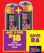 Score Energy Drink-For Any 2 x 500ml