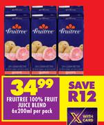 Fruitree 100% Fruit Juice Blend-6 x 200ml Per Pack