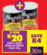 Hugo's Baked Beans In Tomato Sauce-For 2 x 410g