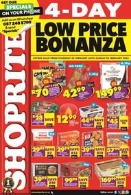 Shoprite KwaZulu-Natal : Low Price Bonanza (22 February - 25 February 2024)