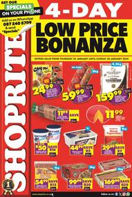Shoprite KwaZulu-Natal : Low Price Bonanza (25 January - 28 January 2024)