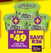D'Lite 37% Fat Spread-For 3 x 500g
