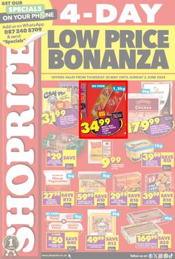 Shoprite KwaZulu-Natal : Low Price Bonanza (30 May - 2 June 2024), page 1