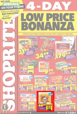 Shoprite KwaZulu-Natal : Low Price Bonanza (30 May - 2 June 2024), page 1