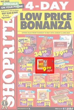 Shoprite KwaZulu-Natal : Low Price Bonanza (30 May - 2 June 2024), page 1