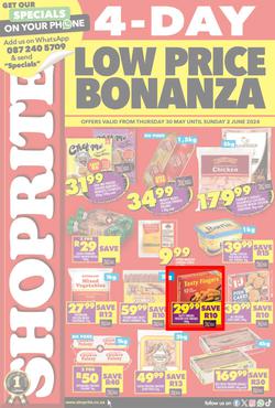 Shoprite KwaZulu-Natal : Low Price Bonanza (30 May - 2 June 2024), page 1