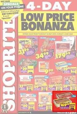 Shoprite KwaZulu-Natal : Low Price Bonanza (30 May - 2 June 2024), page 1