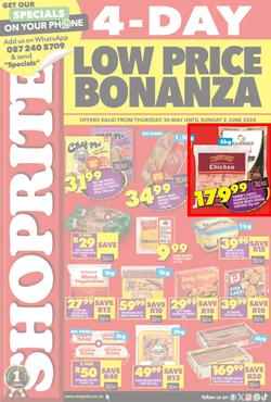 Shoprite KwaZulu-Natal : Low Price Bonanza (30 May - 2 June 2024), page 1
