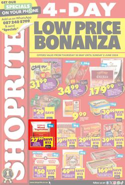 Shoprite KwaZulu-Natal : Low Price Bonanza (30 May - 2 June 2024), page 1