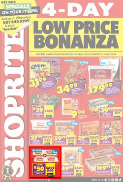 Shoprite KwaZulu-Natal : Low Price Bonanza (30 May - 2 June 2024), page 1