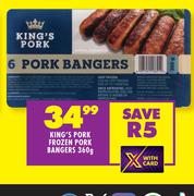 King's Pork Frozen Pork Bangers-360g