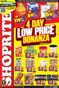 Shoprite KwaZulu-Natal : Low Price Bonanza (31 July - 03 August 2025)