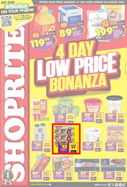 Shoprite KwaZulu-Natal : Low Price Bonanza (31 July - 03 August 2025), page 1