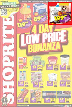 Shoprite KwaZulu-Natal : Low Price Bonanza (31 July - 03 August 2025), page 1