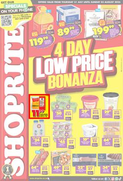 Shoprite KwaZulu-Natal : Low Price Bonanza (31 July - 03 August 2025), page 1