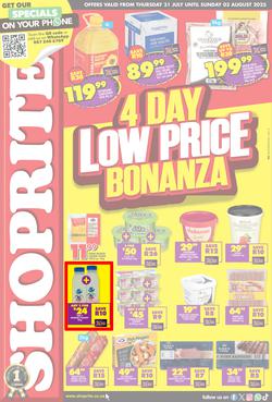 Shoprite KwaZulu-Natal : Low Price Bonanza (31 July - 03 August 2025), page 1