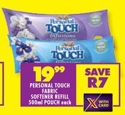 Personal Touch Fabric Softener Refill Pouch-500ml Each