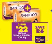Santoor Sandal & Turmeric Soap-For 2 x 90g