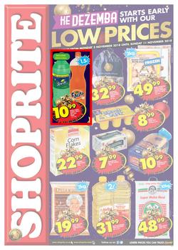 Shoprite KwaZulu-Natal : Low Prices Promotion | (05 November - 11 Nov 2018), page 1