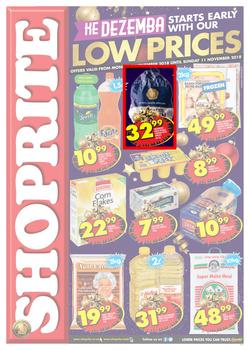 Shoprite KwaZulu-Natal : Low Prices Promotion | (05 November - 11 Nov 2018), page 1
