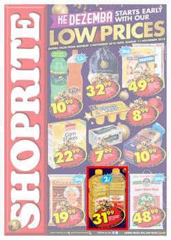 Shoprite KwaZulu-Natal : Low Prices Promotion | (05 November - 11 Nov 2018), page 1