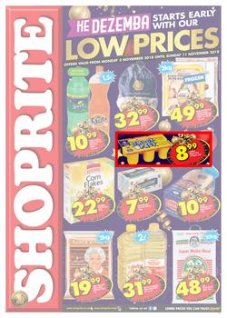 Shoprite KwaZulu-Natal : Low Prices Promotion | (05 November - 11 Nov 2018), page 1