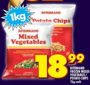Ritebrand Frozen Mixed Vegetables/Potato Chips-1kg Each