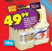 Crystal Valley/Orange Grove Isibhakela Full Cream Maas-4Kg Each