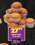 Queen Cakes 10 Per Pack