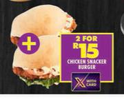 Chicken Snacker Burger-For 2
