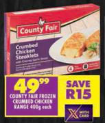 Country Fair Frozen Crumbed Chicken Range-400g Each
