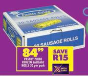 Pastry Pride Frozen Sausage Rolls-30 Per Pack