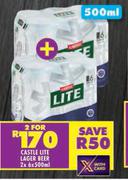 Castle Lite Lager Beer-For 2 x 6 x 500ml