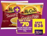 McCain Frozen Sweet Corn/Garden Peas-For 2 x 750g