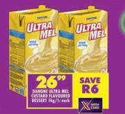 Danone Ultra Mel Custard Flavoured Dessert-1Kg Each