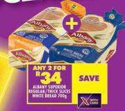 Albany Superior Regular/Thick Slices White Bread-For 2 x 700g