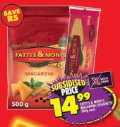 Fatti's & Moni's Macaroni/Spaghetti-500g Each