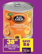 All Gold Apricot/Apricot & Peach Jam-900g Each