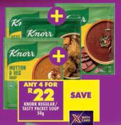 Knorr Regular/Tasty Packet Soup-For 4 x 50g