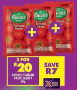 Rhodes Tomato Paste Sachet-For 3 x 50g