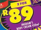 Ingram's Body Cream-For 2 x 450ml