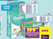 Pampers Value Pack Disposable Nappies/Pants-Per Pack